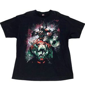 Vintage Iron Man Mad Engine Marvel Short Sleeve Black Graphic T-Shirt Size XL